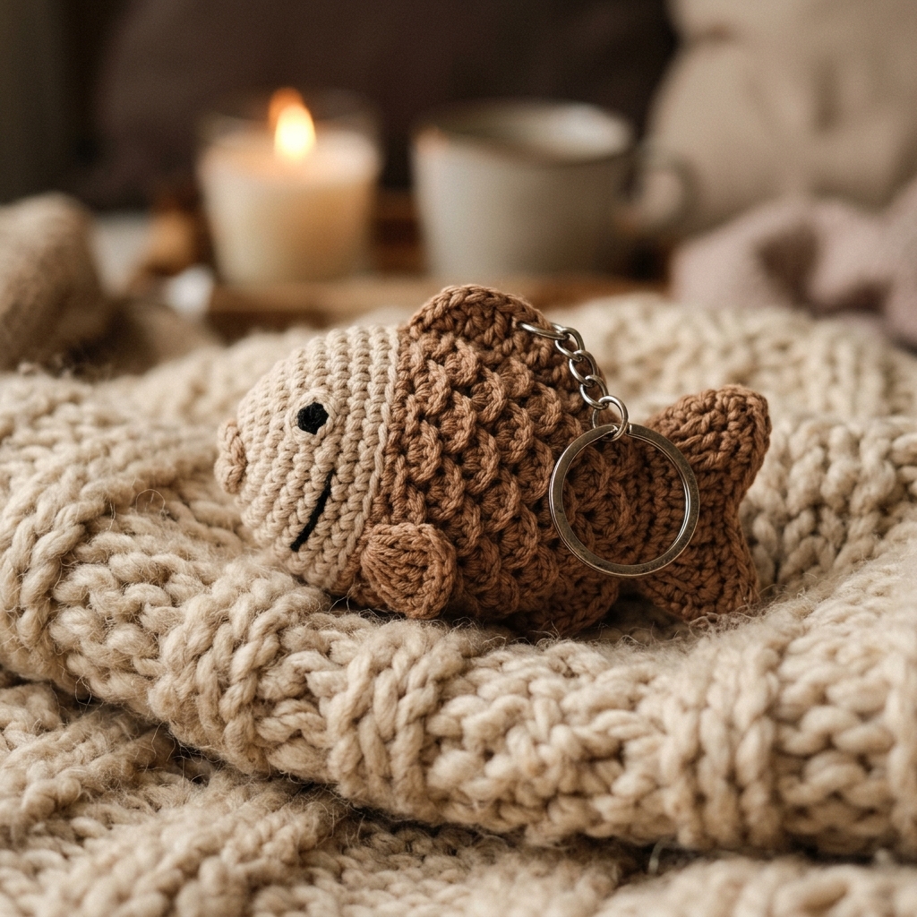 How to Crochet a Cute Mini Taiyaki Keyring Pouch - Free Pattern